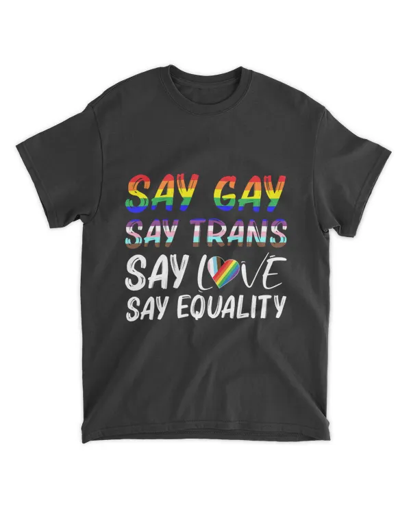 RD Say Gay Say Trans Say Love Say Equality Shirt, Florida Say Gay Shirt, Say Gay Shirt, LGBTQ Shirt,