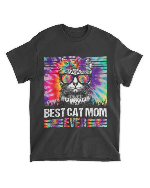 Best Cat Mom Ever Tie Dye Cat Mommy Mother's Day Catmother T-Shirt