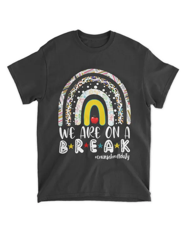 RD Leopard Rainbow Shirt, We Are On A Break Shirt, Counselor Off Duty, Last Day Of School T-Shirt