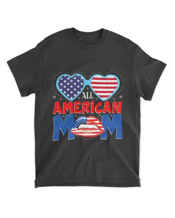RD All American Mom 4th of July Mothers Women Mommy Family T Shirt