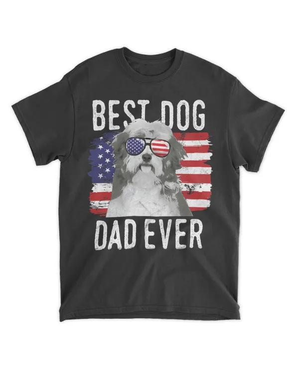American Flag Best Dog Dad Ever Havanese USA Slim Fit T Shirt