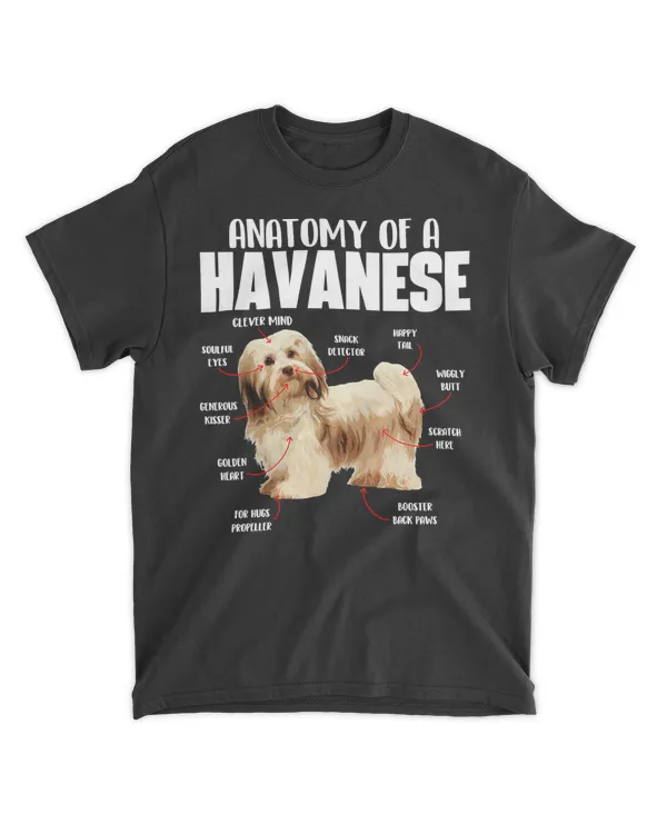 Anatomy Of A Havanese - Cuban Havaneser Havanezer T-Shirt