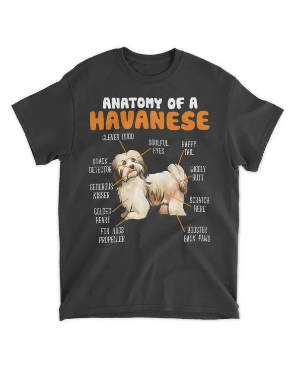 Lovely and Funny Dogs - Anatomy Of A Havanese Long Sleeve T-Shirt