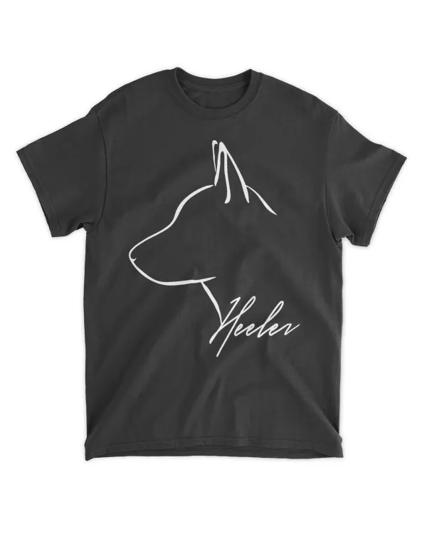 Blue Heeler Cattle Dog profile dog lover gift dog T-Shirt