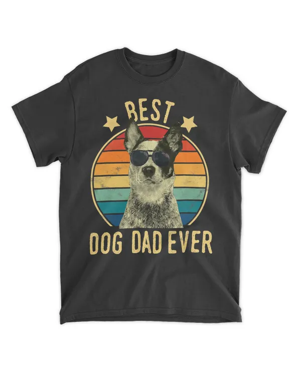 Mens Best Dog Dad Ever Australian Cattle Dog Father's Day Gift T-Shirt