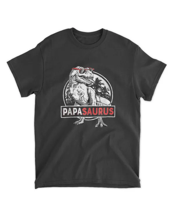 Papasaurus T rex Dinosaur Funny Papa Saurus Family Matching Shirt