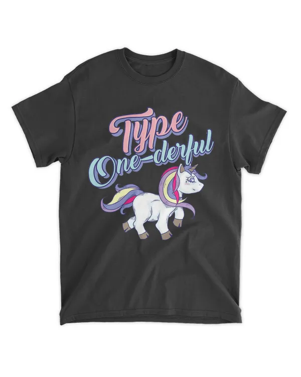 Type One-Derful  Cool Unicorn Diabetic Funny Gift T-Shirt