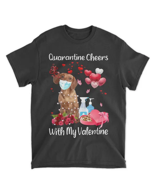 Dachshund Dog Cheer With My Valentine heart Ballon Dog Lover