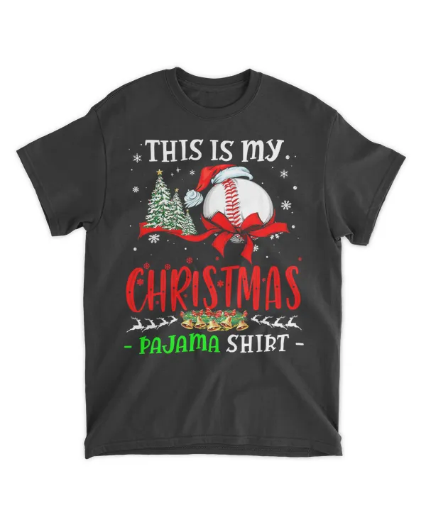 Baseball This Is My Christmas Pajama Baseball Softball Lover Xmas 11 Baseball Coach