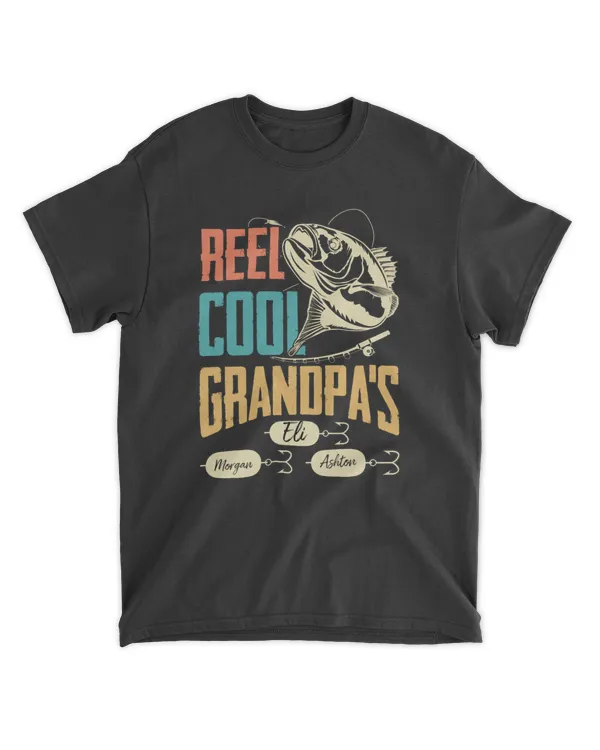 CD Personalized Fishing Reel Cool Grandpa Funny Shirt