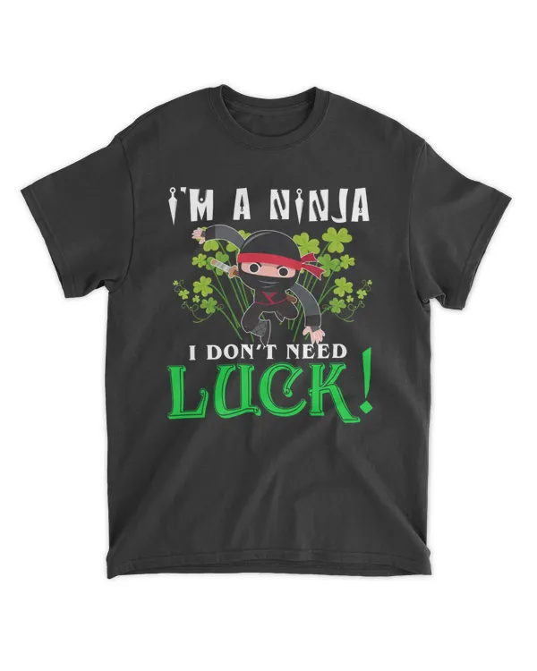RD St. Patrick's Day Ninja Luck Green Kids Gift Clover Shirt 2
