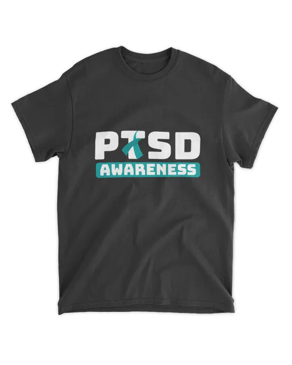 RD PTSD Awareness Teal Ribbon Traumatic Psychological Trauma Shirt