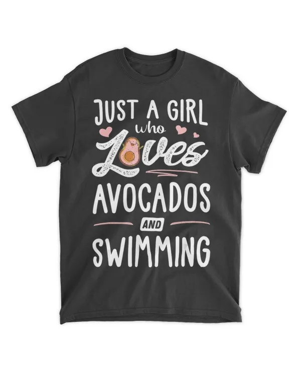 Just A Girl Who Loves Avocados And Swimming Gift Women