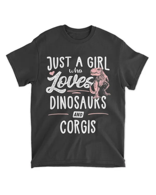 Just A Girl Who Loves Dinosaurs And Corgis Dinosaur