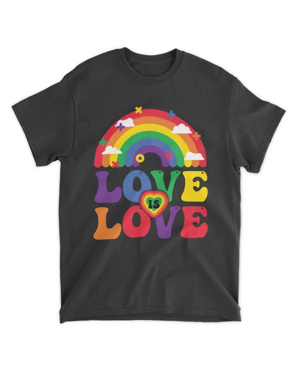 RD LGBTQ Love Is Love Gay Pride LGBT Ally Rainbow Flag Vintage Shirt