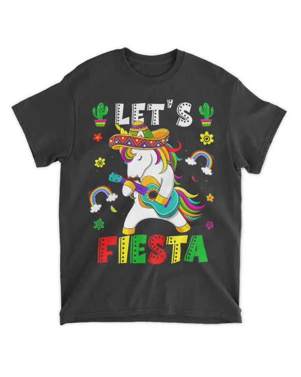 Cinco De Mayo Party Lets Fiesta Dancing Mexican Unicorn Girl T-Shirt