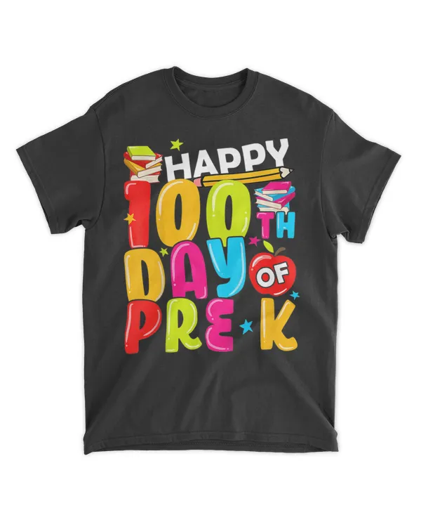 100 Days Of Pre-K Happy 100th Day Of School For Kids T-Shirt