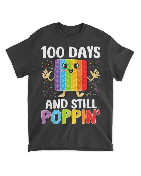 100 Days Of School And Still Poppin 100th Day Kids Pop it T-Shirt