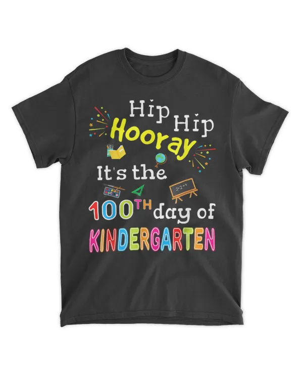 100 Days Of School Gifts For Kids Boys Kindergarten Teacher T-Shirt