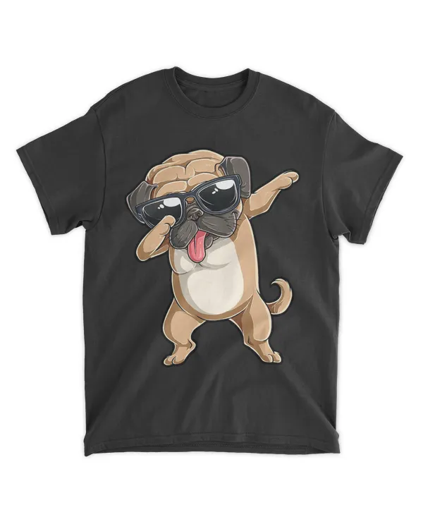 Dabbing Pug T shirt Dog Lover Kids Boys Girls Dab Dance Gift T-Shirt