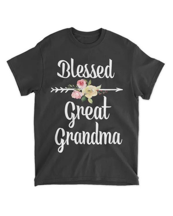 Blessed Great Grandma Flower Arrow Shirt Gift Great Grandma T-Shirt - Mothers Day Shirts For Grandma