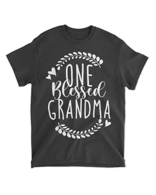 One Blessed Grandma With Hearts Mothers day and grandma T-Shirt - Mothers Day Shirts For Grandma