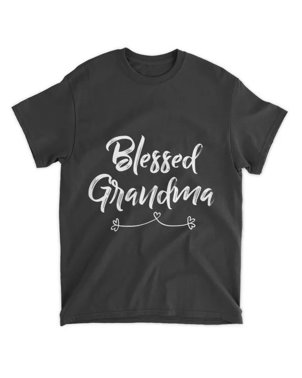 Womens Grandma T Shirt Gift Blessed Grandma T-Shirt - Mothers Day Shirts For Grandma