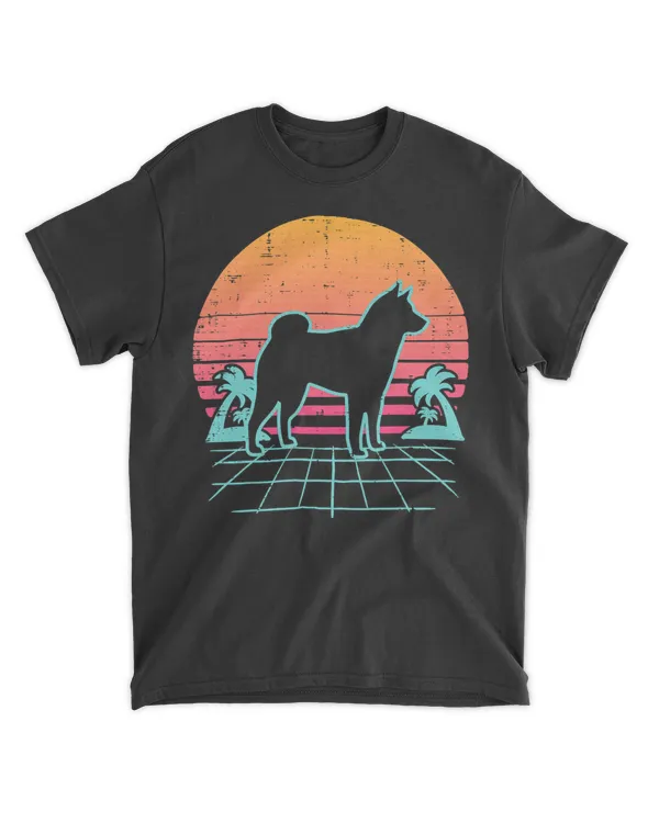 Vapowave Shiba Inu Retro Akita Japanese Dog Gift T-Shirt