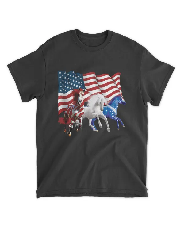 American Flag Horses