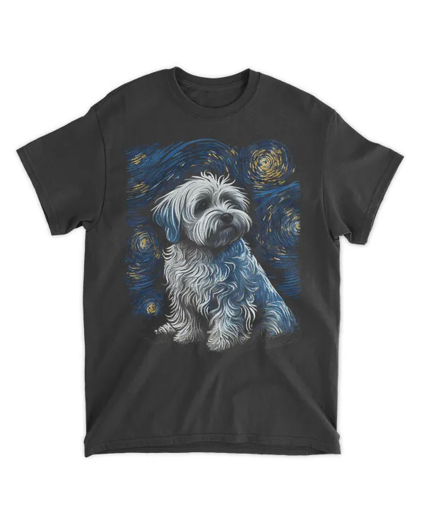 Havanese Dog Starry Night Dogs Lover Gifts Graphic T-Shirt