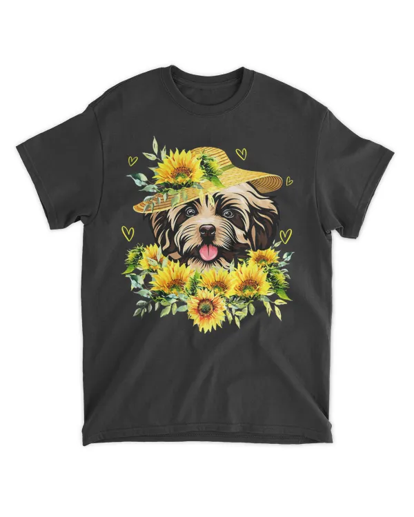Love Havanese Sunflower For Dog Lover Gifts T-Shirt