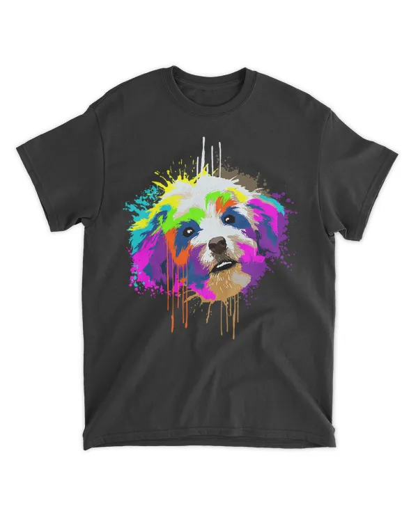 Splash Art Havanese Dog Owner Gift Idea Dog T-Shirt