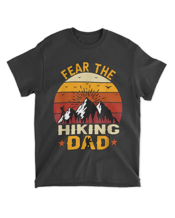Hiking Fear The Hiking Dad Funny Father's Day 2022 Vintage Ladies Fitted T-Shirt