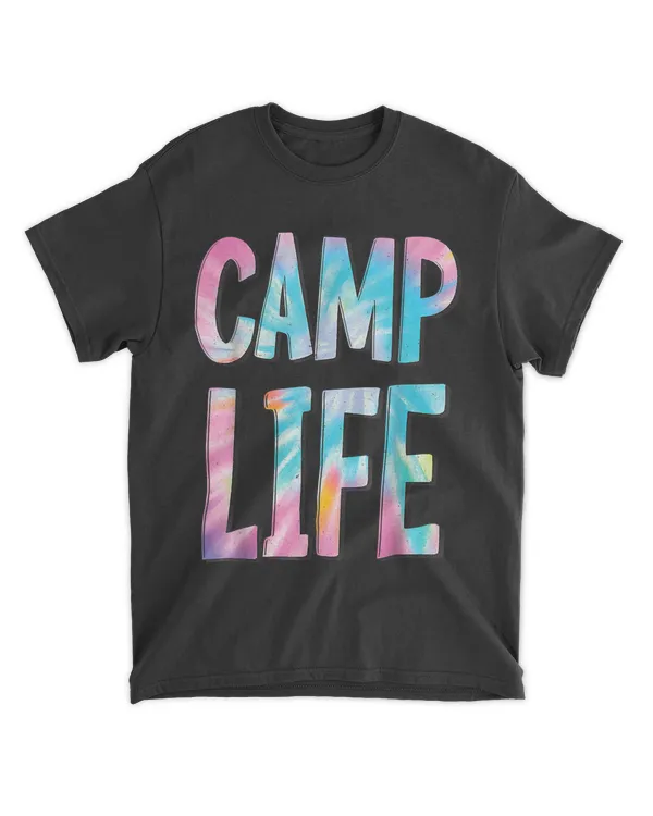 Camp Life Tie Die Summer Top For Girls Summer Camp T Shirt
