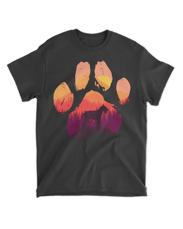 Paw Standard Schnauzer Dog Mom Dad Men Women Long Sleeve T-Shirt