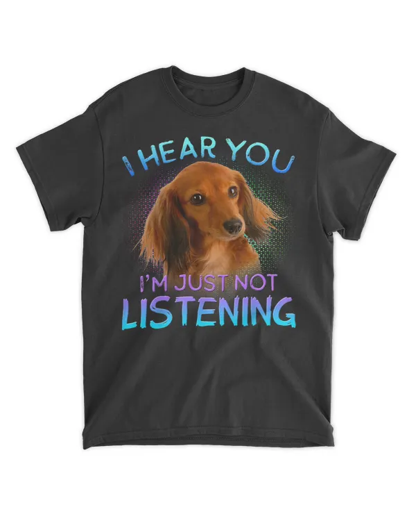 Long Haired Dachshunds I hear you not listening T-Shirt