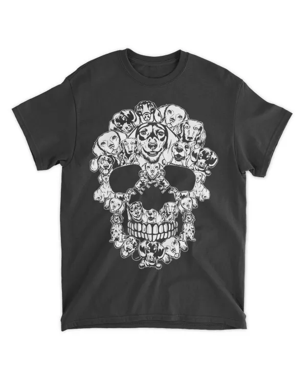 Matching Family Dachshund Dog Skull Costume Halloween T-Shirt
