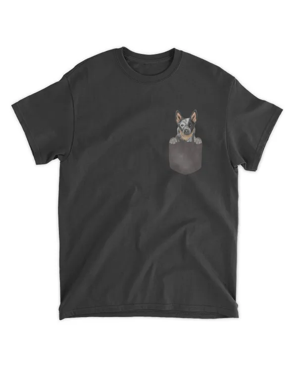 Dog In Pocket Funny Dog Lover Australian Cattle Dog T-Shirt