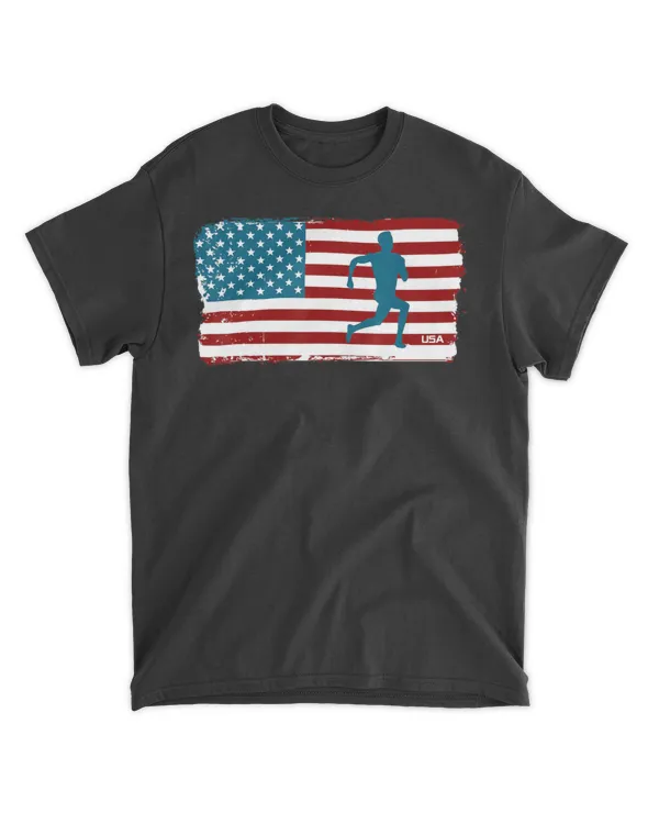 American Flag Track & Field Cute Field Running