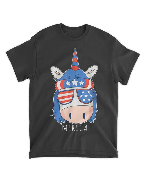 4th Of July Independence Day USA American Patriotic Unicorn T-Shirt