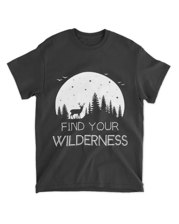 Deers Find Your Wilderness Deer Moon Hiking Camping Atmospheric