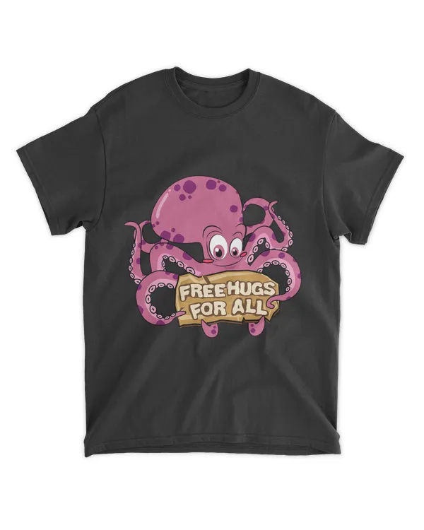 Free Hugs Kawaii Octopus Clothes Kraken Squid Ward Octopus