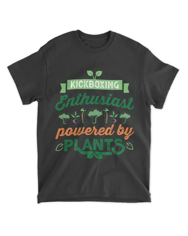 Kickboxing Enthusiast powered by Plants Vegan Gift