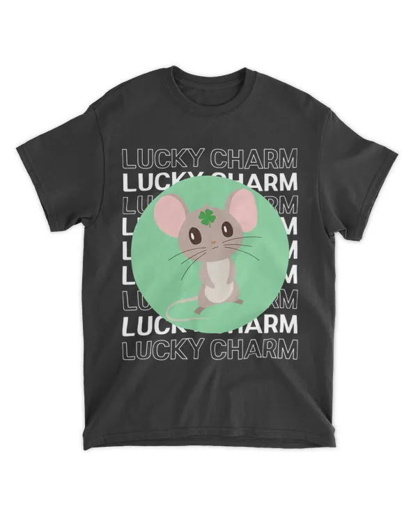 Lucky Charm Cute Mice Four Leaf Clover Kawaii Aesthetic