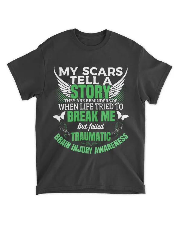 Traumatic Brain Injury Awareness TBI Green Ribbon Men Women