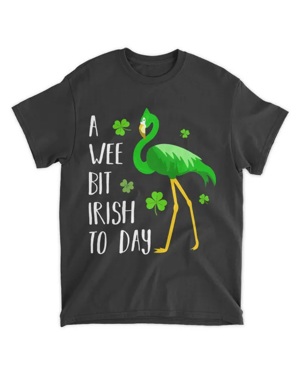 A Wee Bit Irish Today Green Flamingo St Pattys Day Flamingo