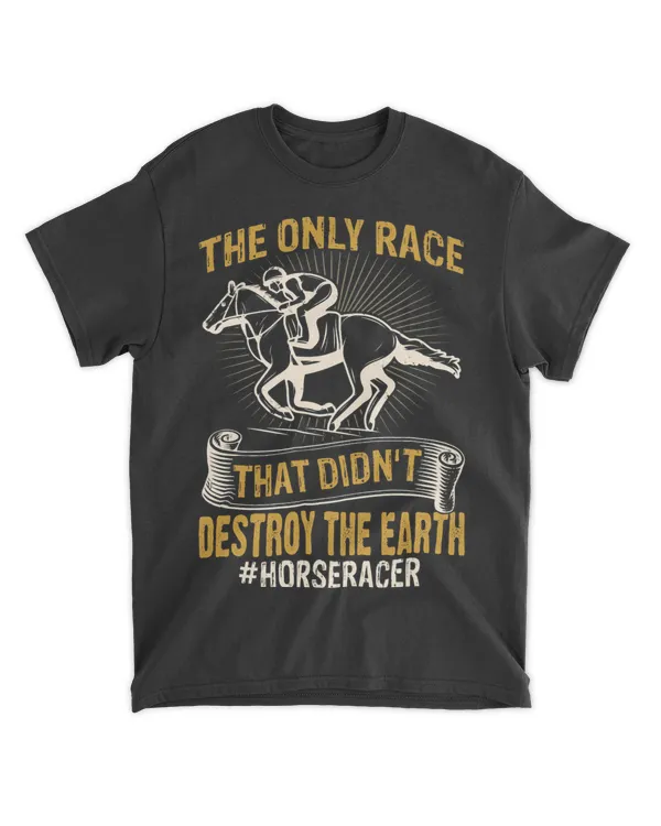 Didnt Destroy Earth Funny Barrel Racer Horse Racing Graphic