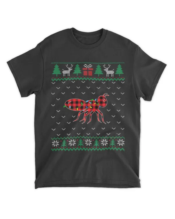 Ant Christmas Tree Lights Decoration Xmas Sweater Ugly
