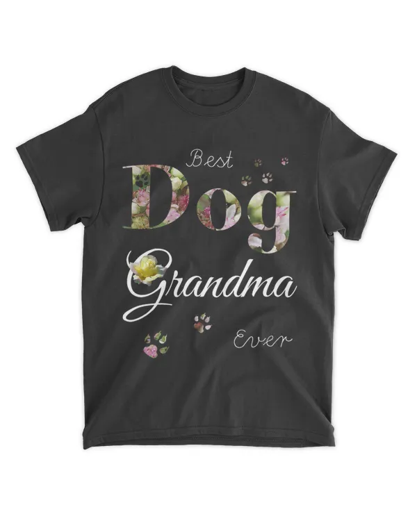 Best Dog Grandma Ever Tee Floral Dog Lover Mothers Day Gift