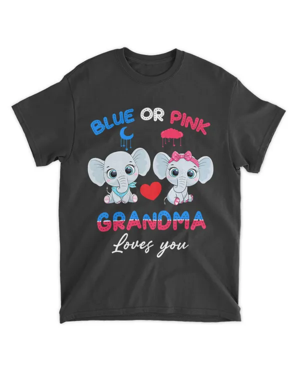 boy or girl grandma loves you elephant baby gender reveal